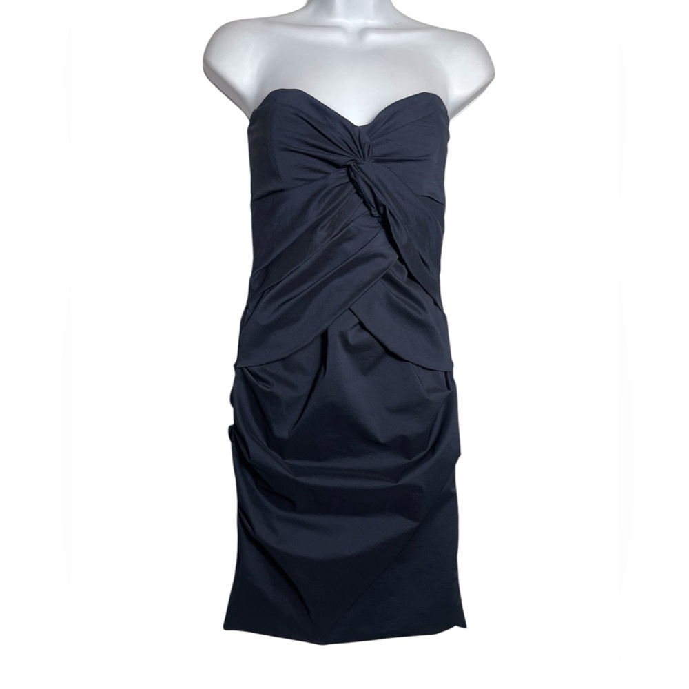 Nicole Miller dress size 2 stunning midnight navy blue shimmer strapless dress 💙